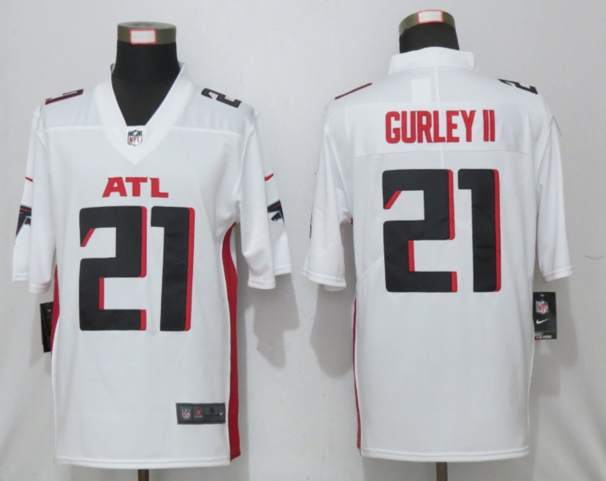 Men New Nike Atlanta Falcons #21 Gurley II White Game Jersey